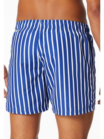Schiesser Zwemshorts blauw/wit