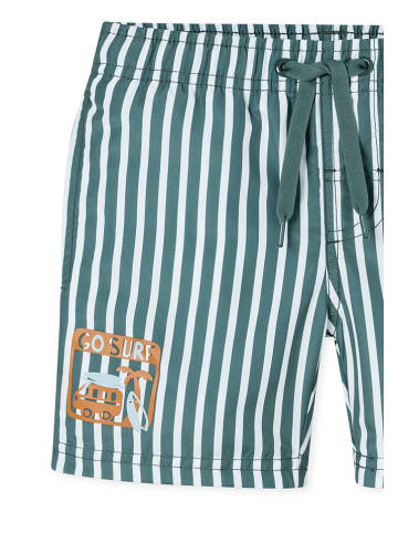 Schiesser Badeshorts in Grün/ Weiß