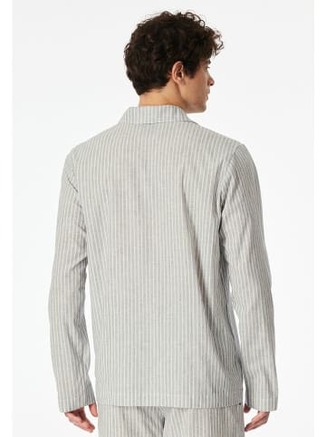 Schiesser Pyjamatop donkerblauw/crème