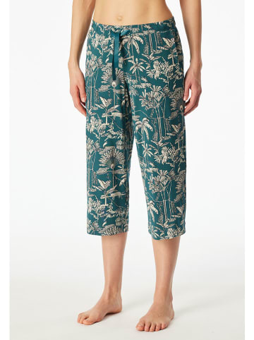 Schiesser Pyjamabroek petrol/beige
