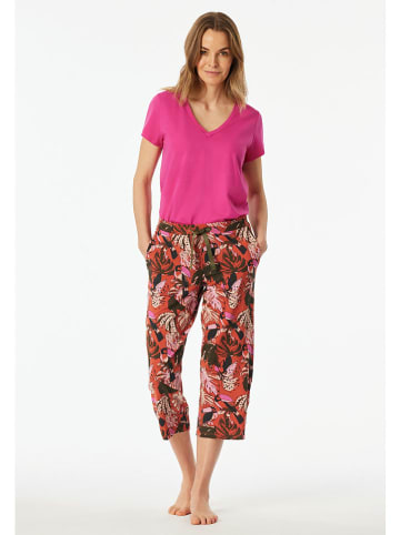 Schiesser Pyjama-Hose in Rot/ Schwarz