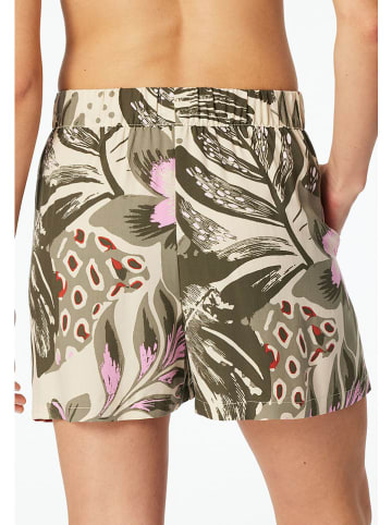 Schiesser Pyjama-Shorts in Khaki/ Beige