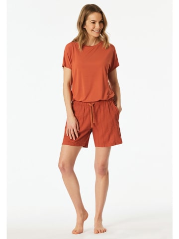 Schiesser Pyjamashorts terracotta