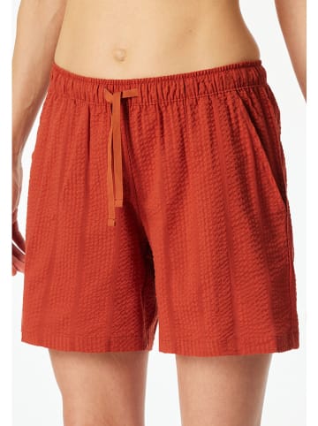 Schiesser Pyjama-Shorts in Terracotta
