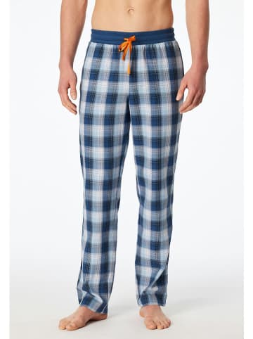Schiesser Pyjamabroek blauw/wit