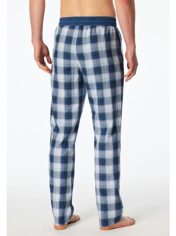 Schiesser Pyjamabroek blauw/wit