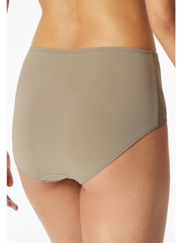 Schiesser Pełne figi high waist w kolorze szarobrązowym