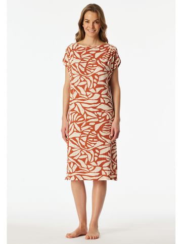 Schiesser Nachthemd terracotta/beige