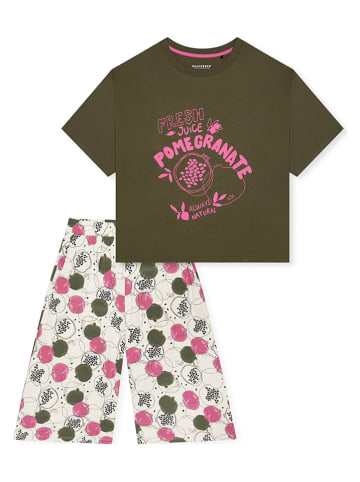 Schiesser Pyjama kaki/crème