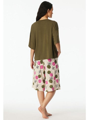 Schiesser Pyjama kaki/crème