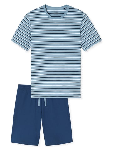 Schiesser Pyjama lichtblauw/blauw