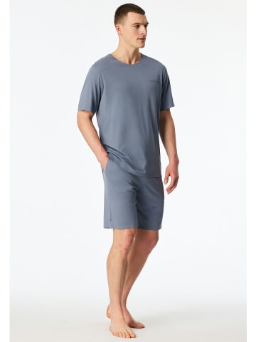 Schiesser Pyjama blauwgrijs