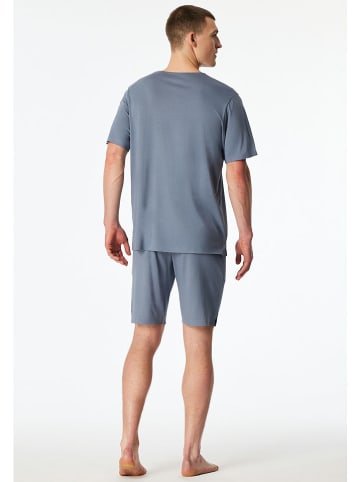 Schiesser Pyjama blauwgrijs