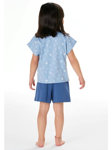 Schiesser Pyjama lichtblauw/blauw