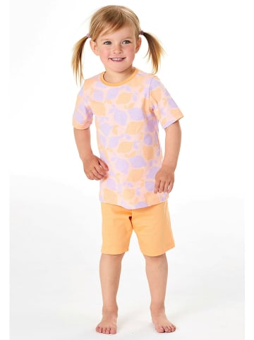 Schiesser Pyjama abrikooskleurig/blauw