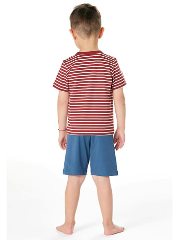 Schiesser Pyjama rood/blauw