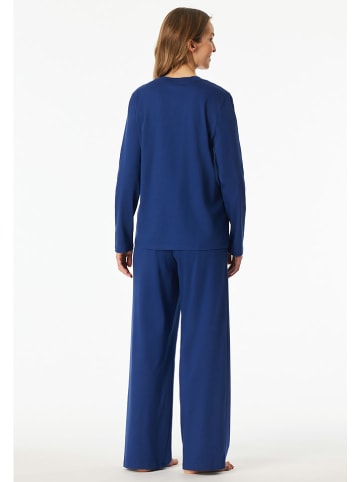 Schiesser Pyjama in Dunkelblau