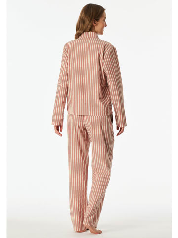 Schiesser Pyjama oudroze/crème