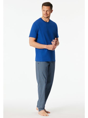 Schiesser Pyjama-Oberteil in Blau