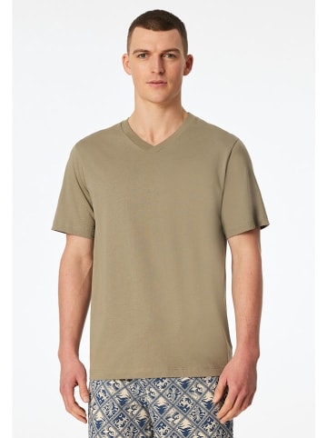 Schiesser Pyjama-Oberteil in Khaki
