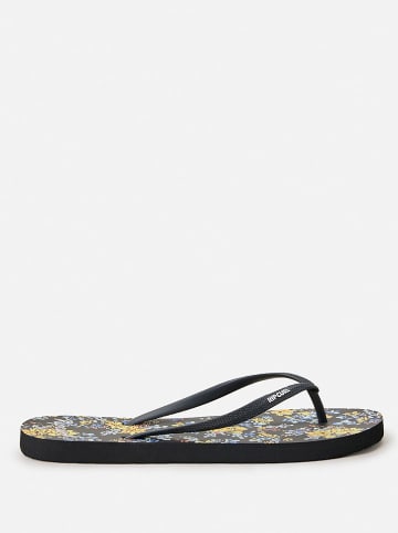 Rip Curl Japonki "Mixed Bloom" w kolorze błękitno-żółto-czarnym