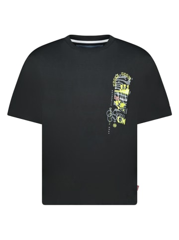 Geographical Norway Shirt "Jexplor" in Schwarz
