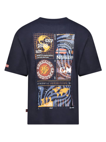 Geographical Norway Koszulka "Jexplor" w kolorze granatowym
