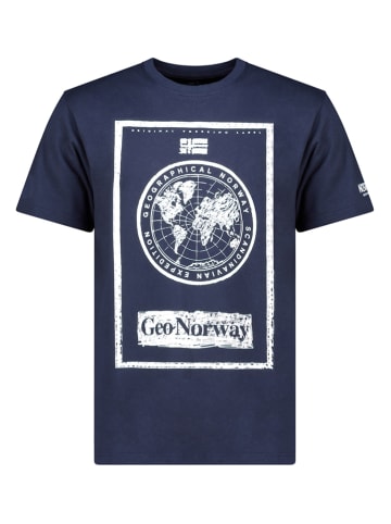 Geographical Norway Shirt "Jerland" donkerblauw