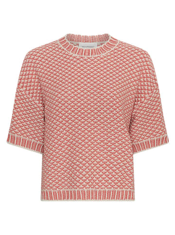 MOSS COPENHAGEN Pullover "Catina" in Koralle/ Weiß