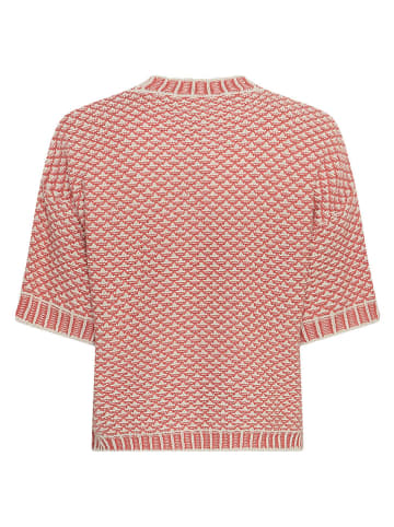 MOSS COPENHAGEN Pullover "Catina" in Koralle/ Weiß