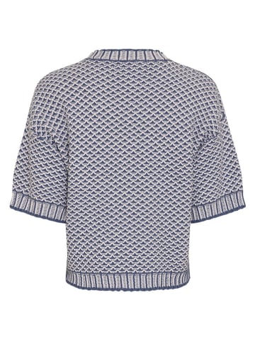 MOSS COPENHAGEN Pullover "Catina" in Blau/ Weiß