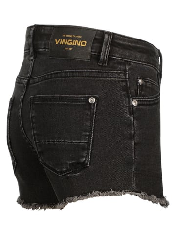 Vingino Jeans-Shorts in Schwarz