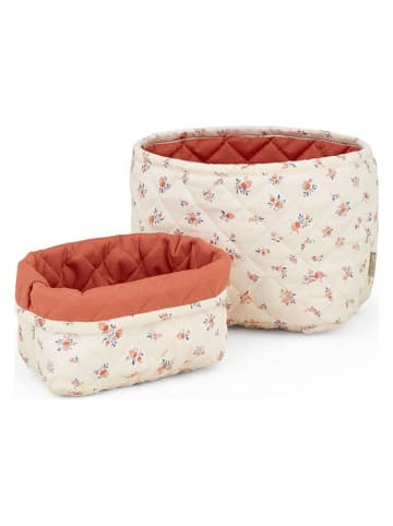 Cam Cam Copenhagen 2-delige set: opbergmanden beige/rood