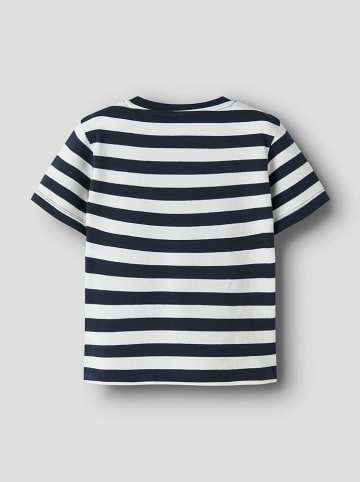 name it Shirt "Malone" wit/donkerblauw