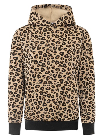 Zwillingsherz Hoodie "Black Leo" beige