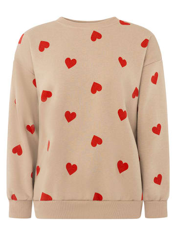 Zwillingsherz Sweatshirt beige