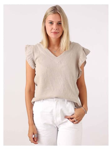 Zwillingsherz Bluse in Beige