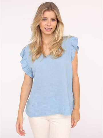 Zwillingsherz Bluse in Hellblau