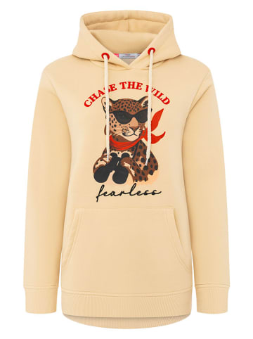 Zwillingsherz Hoodie "Safari Leopard" beige