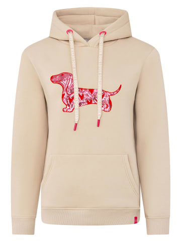 Zwillingsherz Hoodie "Dackel Heart" beige