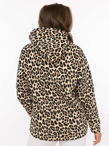 Zwillingsherz Hoodie "AOP Leo Strong" beige