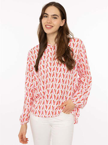 Zwillingsherz Blouse "Lobsters" wit/rood