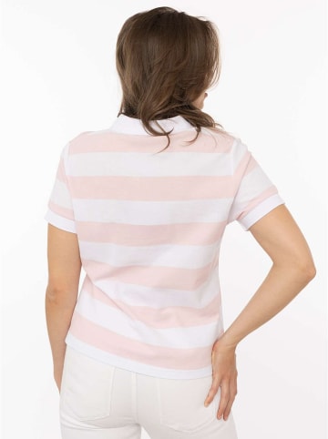 Zwillingsherz Poloshirt "Stripes" in Rosa/ Weiß