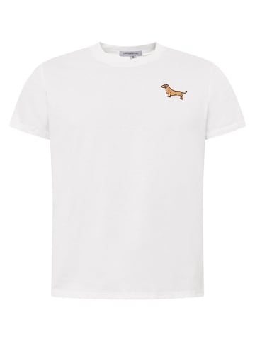 Zwillingsherz Koszulka "Dog Embroidery" w kolorze białym