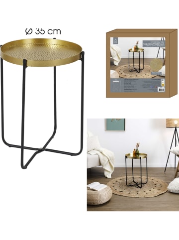 Rétro Chic Bijzettafel goudkleurig - (H)45 x Ø 35 cm