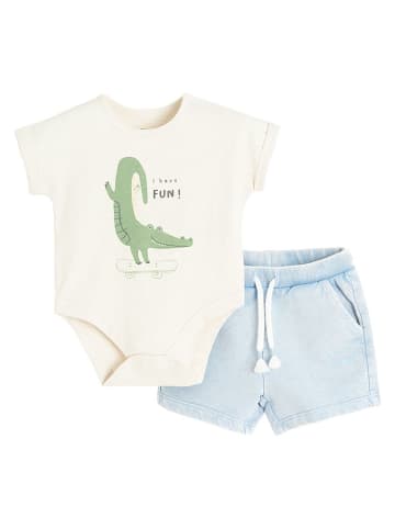 COOL CLUB 2tlg. Outfit in Creme/ Hellblau
