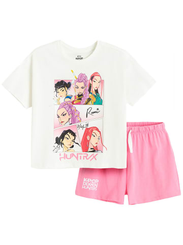 COOL CLUB Pyjama in Rosa/ Weiß