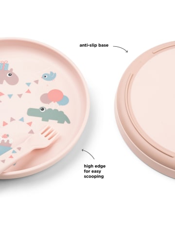 done by deer 4tlg. Kindergeschirr-Set "Celebration Powder" in Rosa