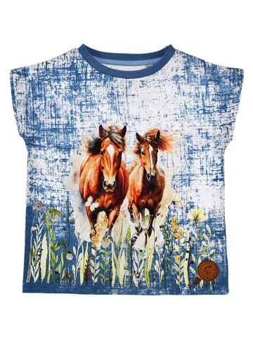 Bondi Shirt "Pferde" in Blau