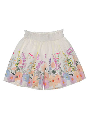Bondi Shorts "Blumenbordüre" in Weiß